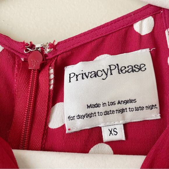 Privacy Please | Revolve Quincy Halter Neck Mini Dress Polka Dots Red White XS - Picture 3 of 5